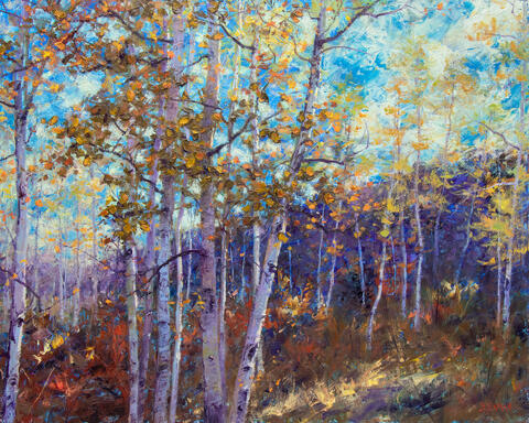 Breath of Autumn 24x30 oil painting by Bill Inman $4700 sold